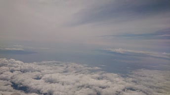 津軽海峡あたりの上空